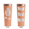 Ladybugs & Gingham Peach RTIC Everyday Tumbler - 28 oz. - Front and Back