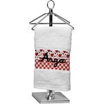Ladybugs & Gingham Cotton Finger Tip Towel (Personalized)
