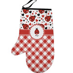 Ladybugs & Gingham Left Oven Mitt (Personalized)