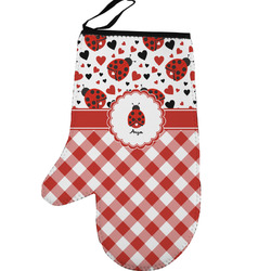 Ladybugs & Gingham Left Oven Mitt (Personalized)