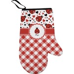 Ladybugs & Gingham Oven Mitt (Personalized)
