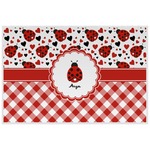 Ladybugs & Gingham Laminated Placemat w/ Name or Text
