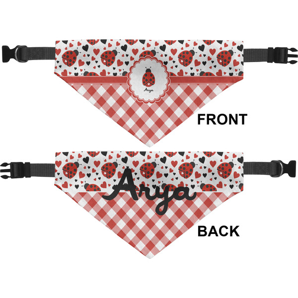 Ladybugs & Gingham Pet Bandana Approval