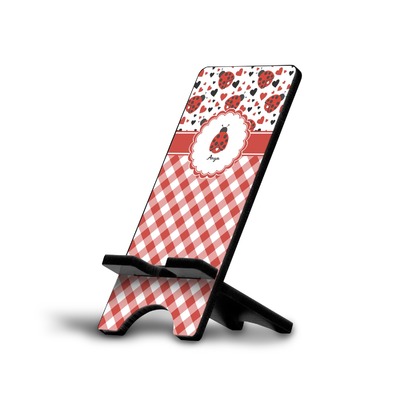 Ladybugs & Gingham Cell Phone Stand (Personalized)