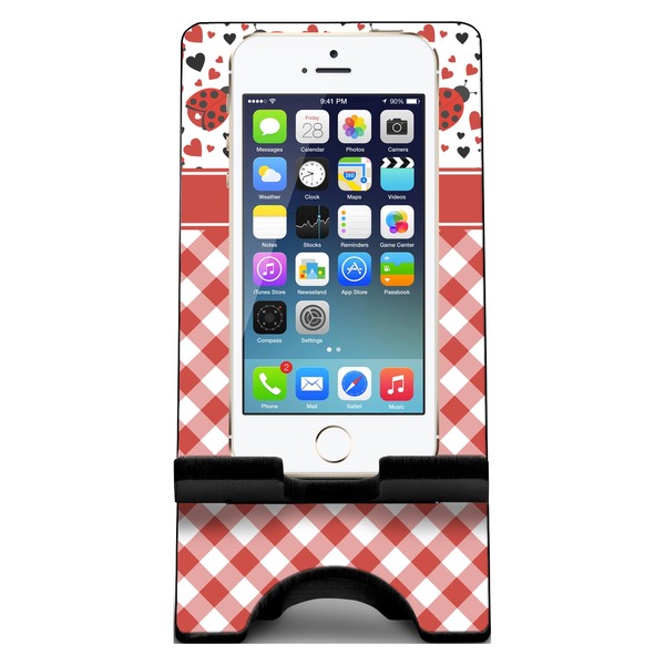 Ladybugs & Gingham Phone Stand w/ Phone
