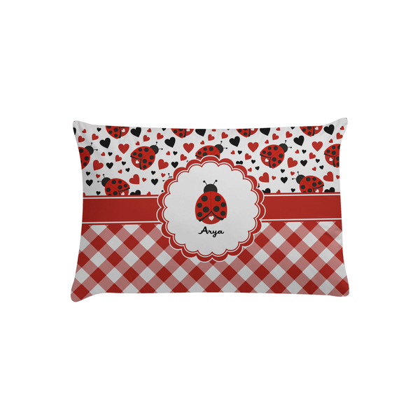 Custom Ladybugs & Gingham Pillow Case - Toddler (Personalized)