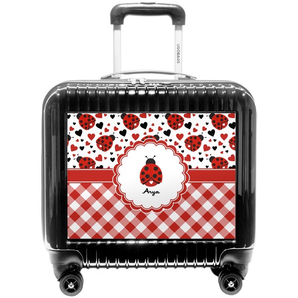 Custom Ladybugs & Gingham Pilot / Flight Suitcase (Personalized)