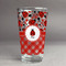 Ladybugs & Gingham Pint Glass - Full Fill w Transparency - Front/Main