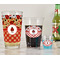 Ladybugs & Gingham Pint Glass - Full Fill w Transparency - In Context