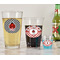 Ladybugs & Gingham Pint Glass - Two Content - In Context