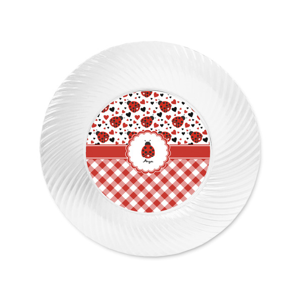 Ladybugs & Gingham Plastic Party Appetizer & Dessert Plates - Approval