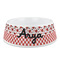 Ladybugs & Gingham Plastic Dog Bowl (Personalized)