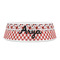 Ladybugs & Gingham Plastic Pet Bowls - Small - FRONT