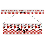 Ladybugs & Gingham Plastic Ruler - 12" (Personalized)