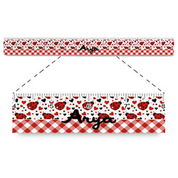 Ladybugs & Gingham Plastic Ruler - 12" (Personalized)