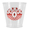 Ladybugs & Gingham Plastic Shot Glass (Personalized)