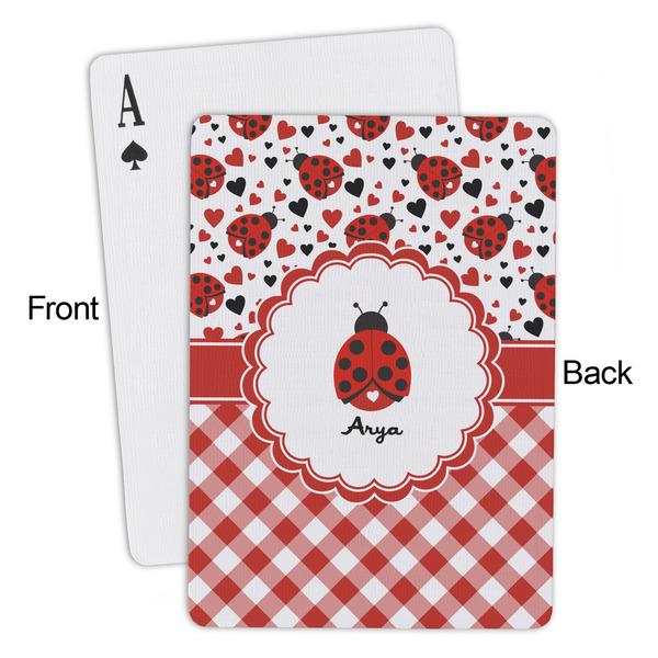 Ladybugs & Gingham Playing Cards - Approval