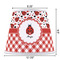 Ladybugs & Gingham Poly Film Empire Lampshade - Dimensions