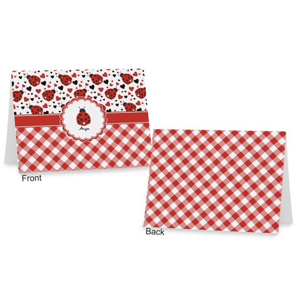 Ladybugs & Gingham Postcard - Front and Back