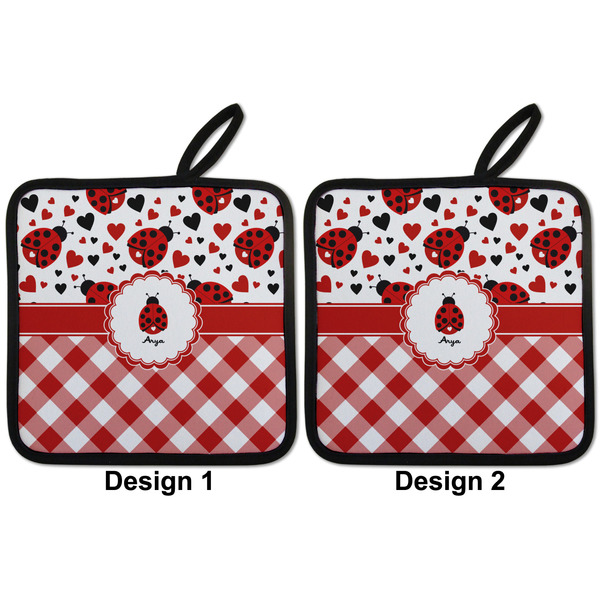 Ladybugs & Gingham Pot Holders - Set of 2 APPROVAL