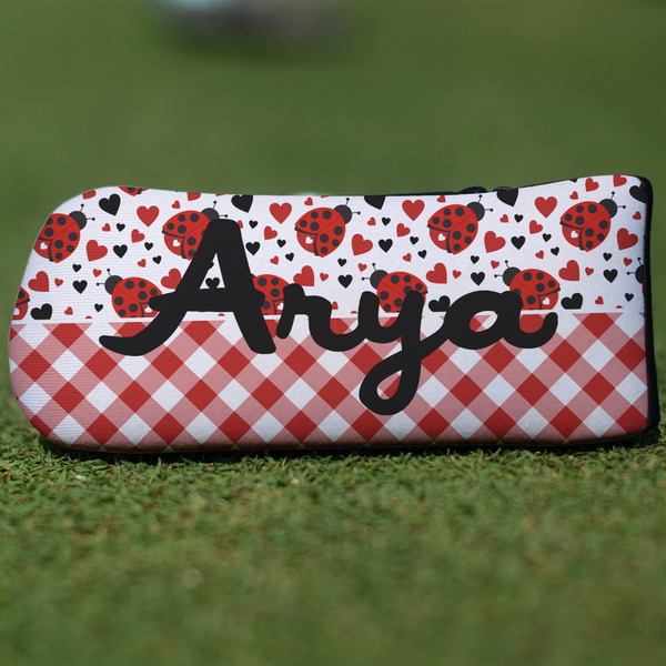 Custom Ladybugs & Gingham Blade Putter Cover (Personalized)