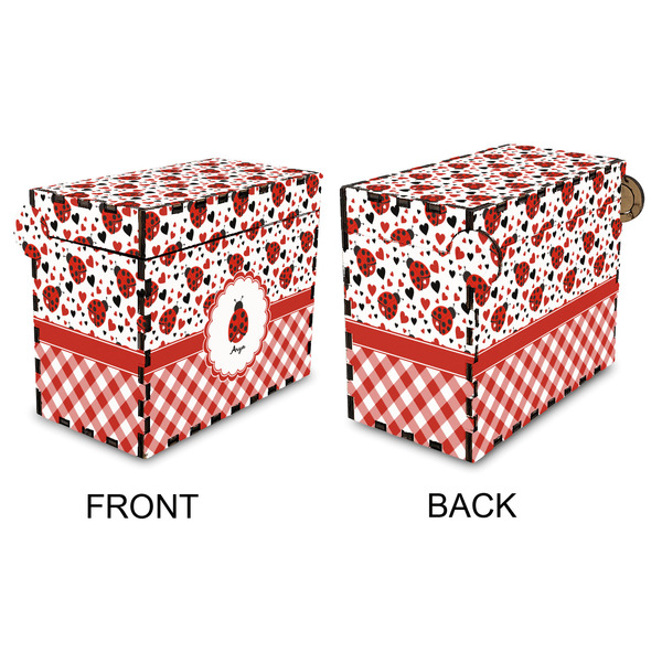 Ladybugs & Gingham Recipe Box - Full Color - Approval