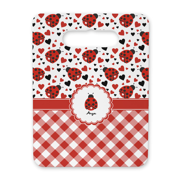 Custom Ladybugs & Gingham Rectangular Trivet with Handle (Personalized)