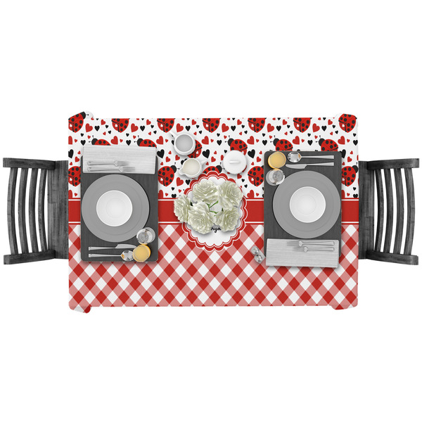 Ladybugs & Gingham Rectangular Tablecloths - LIFESTYLE