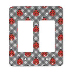Ladybugs & Gingham Rocker Style Light Switch Cover - Two Switch