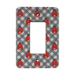 Ladybugs & Gingham Rocker Style Light Switch Cover - Single Switch