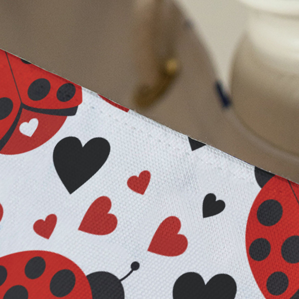 Ladybugs & Gingham Large Rope Tote - Close Up View