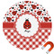 Ladybugs & Gingham Round Car Magnet - 10" (Personalized)