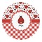 Ladybugs & Gingham Round Decal - XLarge (Personalized)