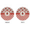 Ladybugs & Gingham Round Linen Placemats - APPROVAL (double sided)