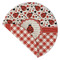 Ladybugs & Gingham Round Linen Placemats - Front (folded corner double sided)