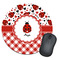 Ladybugs & Gingham Round Mouse Pad