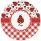 Ladybugs & Gingham Round Mousepad - APPROVAL