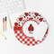 Ladybugs & Gingham Round Mousepad - LIFESTYLE 2