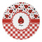 Ladybugs & Gingham Round Paper Coaster - Approval