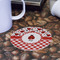 Ladybugs & Gingham Round Paper Coaster - Front