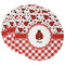 Ladybugs & Gingham Round Paper Coaster - Main