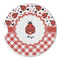 Ladybugs & Gingham Sandstone Car Coaster - Single (Personalized)