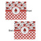 Ladybugs & Gingham Security Blanket - Front & Back View