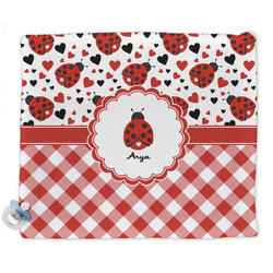 Ladybugs & Gingham Security Blanket - Single Sided (Personalized)