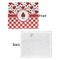Ladybugs & Gingham Security Blanket - Front & White Back View