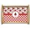 Ladybugs & Gingham Natural Wooden Tray - Small (Personalized)