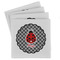 Ladybugs & Gingham Absorbent Stone Coasters - Set of 4 (Personalized)