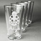 Ladybugs & Gingham Set of Four Engraved Pint Glasses - Set View