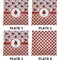 Ladybugs & Gingham Set of Square Dinner Plates (Approval)