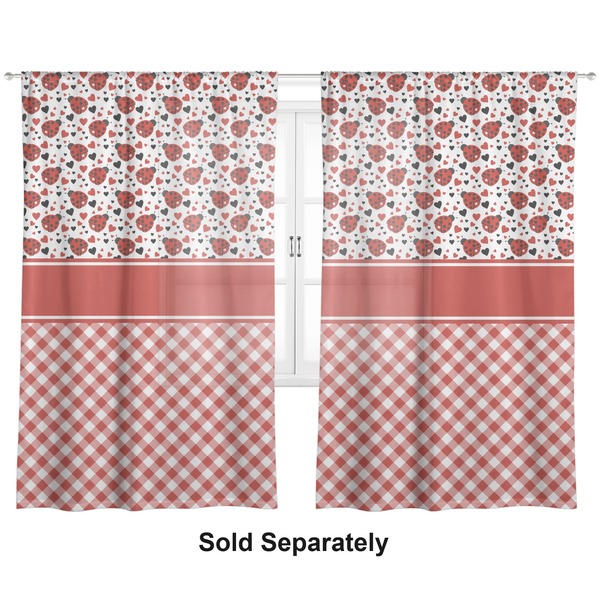 Ladybugs & Gingham Sheer Curtains
